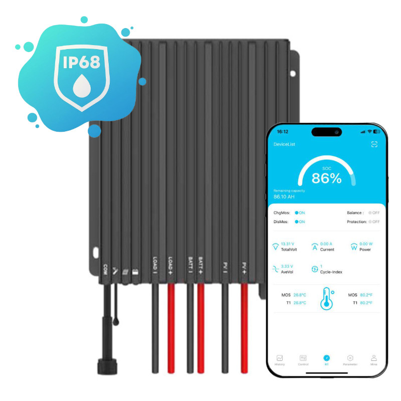 Wodoszczelny Regulator ładowania IP68 EPEVER Tracer-CPN 12/24V 30A