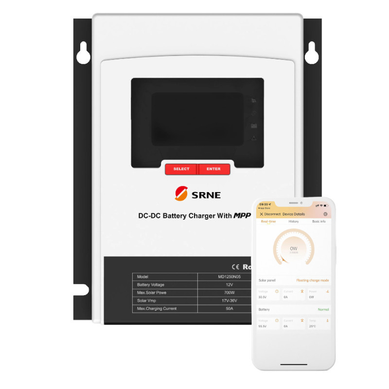 Regulator ładowania / ładowarka DC-DC SRNE MPPT 50A