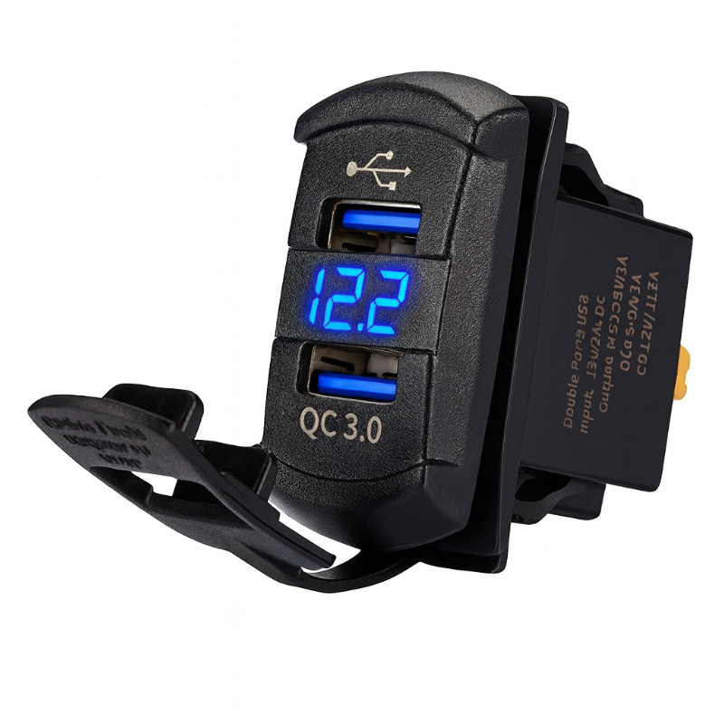 Ładowarka USB Solvian Dual Port USB LED QC3