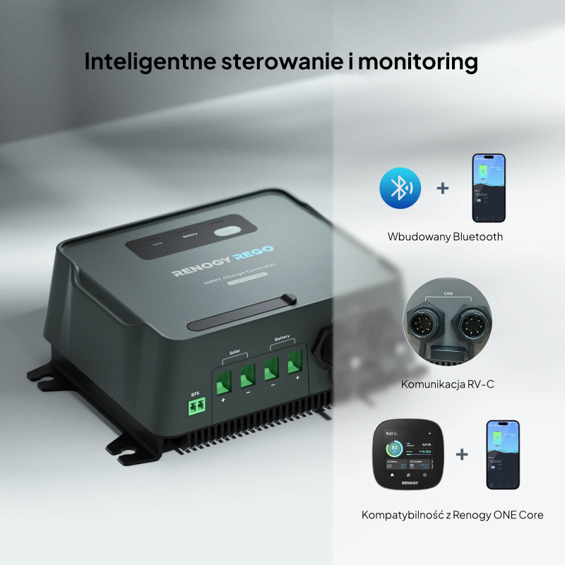 Obrazek produktu Regulator ładowania Renogy REGO 12/24V 30A MPPT (SKU: 5590) - importowany z CSV (SunTrack)