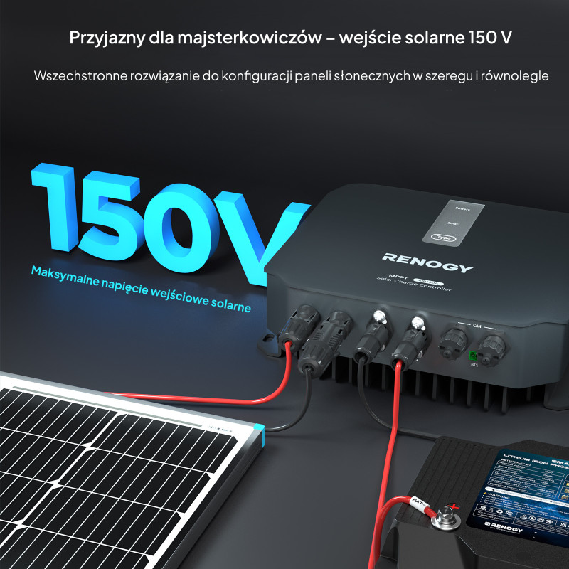 Obrazek produktu Regulator ładowania Renogy 12/24/36/48V 30A MPPT (SKU: 5591) - importowany z CSV (SunTrack)