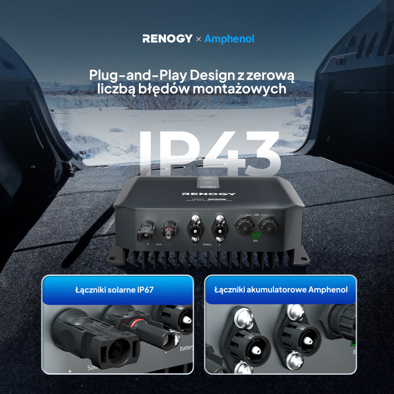 Obrazek produktu Regulator ładowania Renogy 12/24/36/48V 30A MPPT (SKU: 5591) - importowany z CSV (SunTrack)