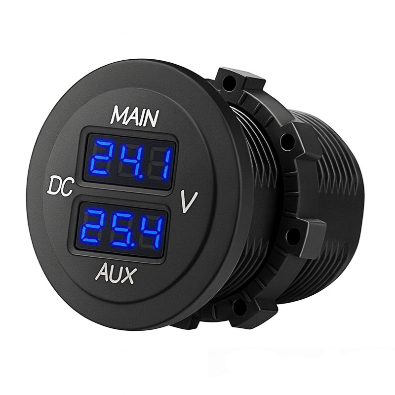 Podwójny woltomierz LED Solvian 12–24 V